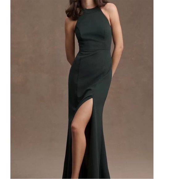 BHLDN Serephina Green Maxi Dress Sz 10 - Picture 4 of 9